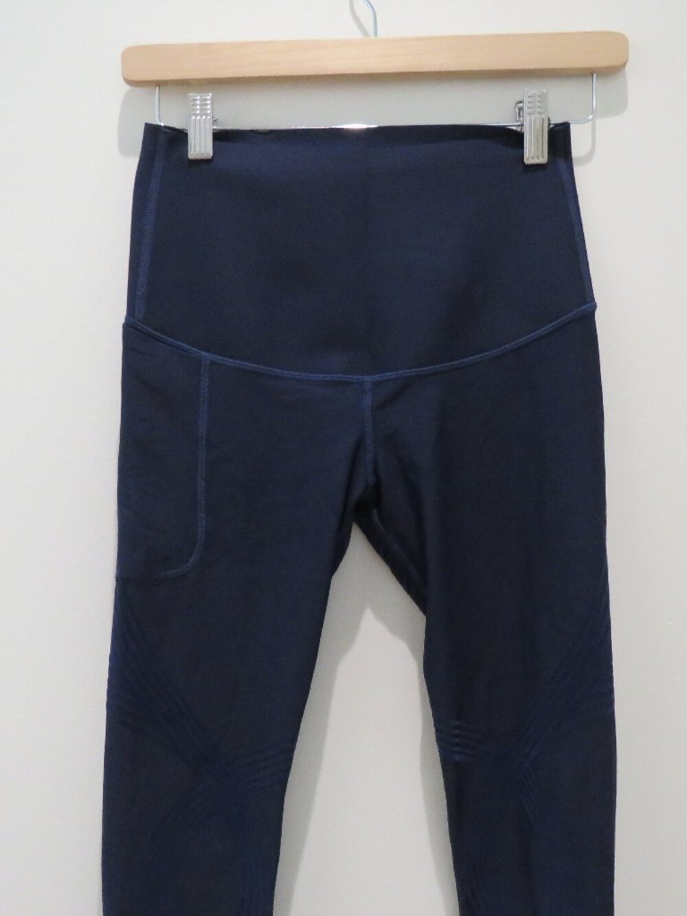FANKA Body Sculpt Side Pocket Leggings Navy Small Athleisure Workout Gym Shaping - Picture 4 of 14